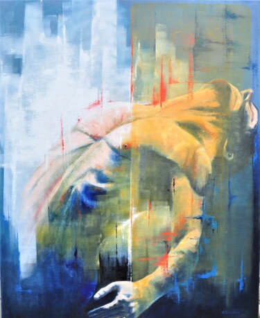 Картина под названием "Lift me up" - Rudy Dewaele, Подлинное произведение искусства, Масло