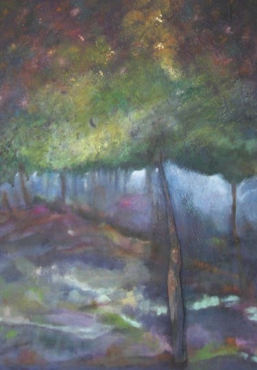 Painting titled "EVOCACION" by Peñaranda  Chadid Miriam, Original Artwork, Oil