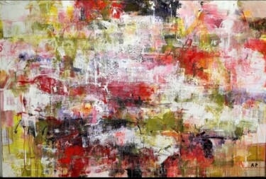 Painting titled "Blanc rouge 2015" by Ruffi De Ponteves, Original Artwork, Acrylic Mounted on Wood Stretcher frame