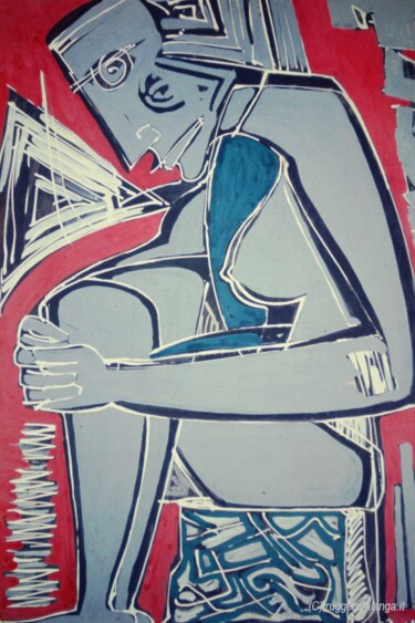 Картина под названием "Voto" - Ruggero Falanga, Подлинное произведение искусства, Темпера