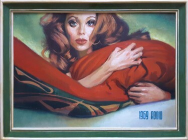 Pittura intitolato "1969 ADDIO" da Ruggero Zamponi, Opera d'arte originale, Olio Montato su Altro pannello rigido