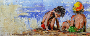 Pintura intitulada "Moments in the sand" por Rui Carruço, Obras de arte originais, Acrílico