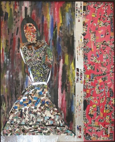 Pittura intitolato "mulher-presa" da Rui Dias Coelho, Opera d'arte originale, Acrilico