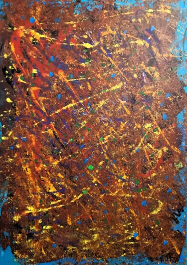 Painting titled "Adrenaline Explosion" by Rui Mesquita, Original Artwork, Acrylic Mounted on Wood Stretcher frame