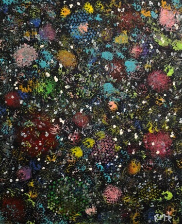 Картина под названием "Fireworks" - Rui Mesquita, Подлинное произведение искусства, Акрил Установлен на Деревянная рама для…