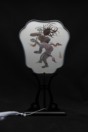 Malerei mit dem Titel "Dancer of the Bodhi…" von Rui Wang, Original-Kunstwerk, Aquarell