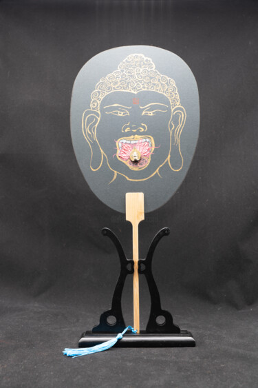 Malerei mit dem Titel "Cthulhu Bodhisattva…" von Rui Wang, Original-Kunstwerk, Pastell