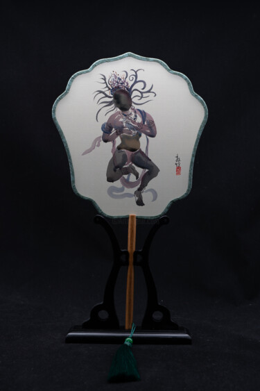 Ζωγραφική με τίτλο "Dancer of the Bodhi…" από Rui Wang, Αυθεντικά έργα τέχνης, Ακουαρέλα