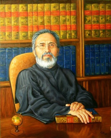 Painting titled "Dr.José Alexandre S…" by Rui Albuquerque, Original Artwork, Oil
