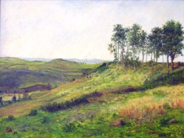 Pintura intitulada "Vista para o vale-ó…" por Rui Albuquerque, Obras de arte originais, Óleo