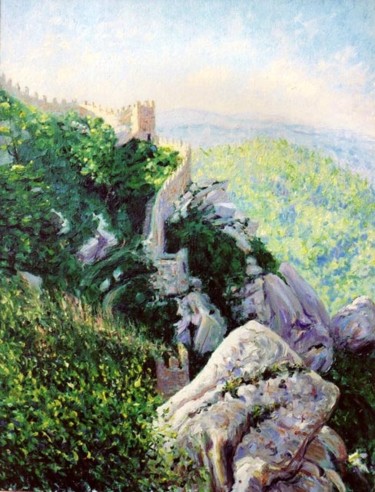 Pintura intitulada "Castelo dos Mouros…" por Rui Albuquerque, Obras de arte originais, Óleo