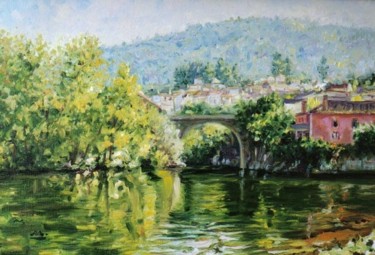 Pintura intitulada "Rio Alva - Avô - ól…" por Rui Albuquerque, Obras de arte originais, Óleo