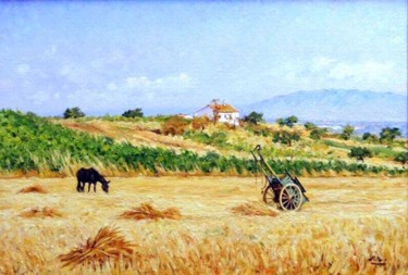 Pintura intitulada "Paisagem Algarvia /…" por Rui Albuquerque, Obras de arte originais