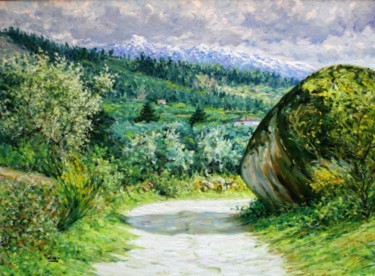 Painting titled "Neve em Santiago -…" by Rui Albuquerque, Original Artwork