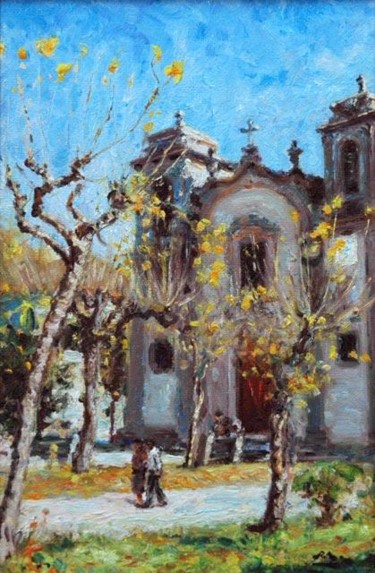 Painting titled "Manhã de Outono, Av…" by Rui Albuquerque, Original Artwork