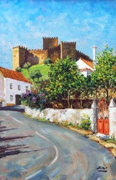 Painting titled "Castelo de Belver -…" by Rui Albuquerque, Original Artwork