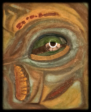 Peinture intitulée "Eye" par Ruiz, Œuvre d'art originale, Acrylique Monté sur Panneau de bois