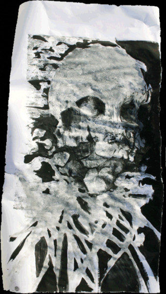 Peinture intitulée "Etude de crâne" par Seb, Œuvre d'art originale, Huile