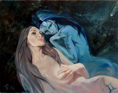 Painting titled "" Gemini "" by Rumen Dimitrov, Original Artwork, Oil