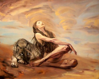 Painting titled "Wild" by Rumen Dimitrov, Original Artwork, Oil
