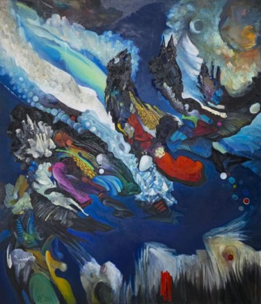 Peinture intitulée "Flight" par Rumen Iovov, Œuvre d'art originale