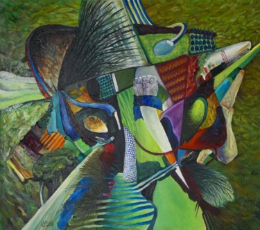 Peinture intitulée "The garden of my gr…" par Rumen Iovov, Œuvre d'art originale