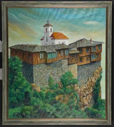 Peinture intitulée "Monastère de Glojen" par Rumen Iovov, Œuvre d'art originale