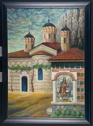 Peinture intitulée "Monastère des Patri…" par Rumen Iovov, Œuvre d'art originale