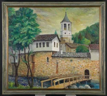 Peinture intitulée "Monastère de Dryano…" par Rumen Iovov, Œuvre d'art originale