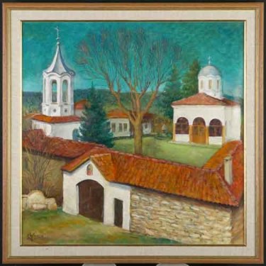 Peinture intitulée "Monastère de Prisov…" par Rumen Iovov, Œuvre d'art originale