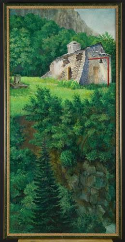 Peinture intitulée "Monastère de Bistre…" par Rumen Iovov, Œuvre d'art originale