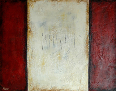 Peinture intitulée ""Runes III". Encaus…" par Rumen Spasov, Œuvre d'art originale, Encaustique