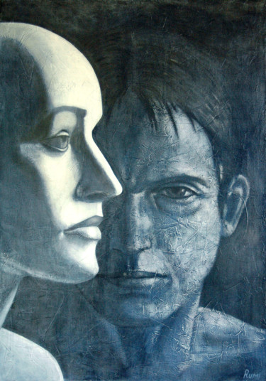Pintura titulada "Next To Me. Large F…" por Rumen Spasov, Obra de arte original, Acrílico