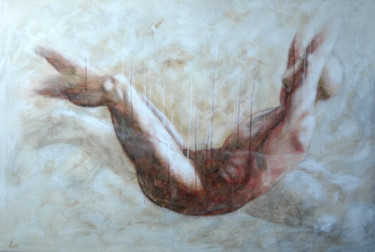 Painting titled "The Fall Of Icarus…" by Rumen Spasov, Original Artwork, Acrylic