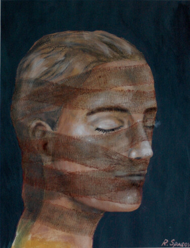 "Bound". Original portrait painting. Malerei mit dem Titel ""Bound". Original p…" von Rumen Spasov, Original-Kunstwerk, Öl
