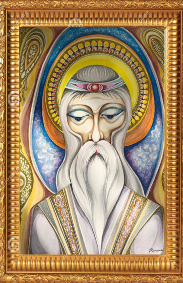 Painting titled "saint" by Olga Rupchina, Original Artwork, Watercolor