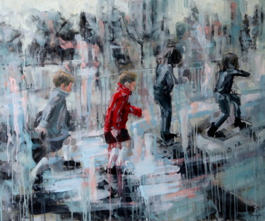 Картина под названием "tfal 01 (children)" - Rupert Cefai, Подлинное произведение искусства, Масло