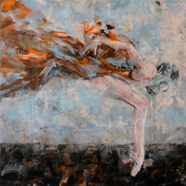 Malerei mit dem Titel "dancing to the tune…" von Rupert Cefai, Original-Kunstwerk, Öl