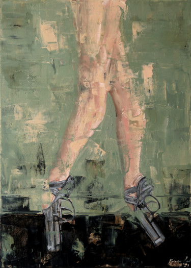 bang! bang! Peinture intitulée "bang! bang!" par Rupert Cefai, Œuvre d'art originale, Huile