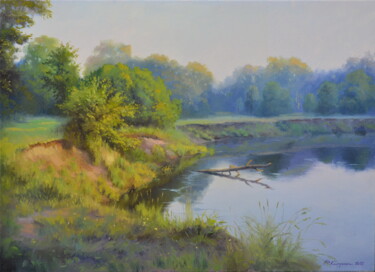 Картина под названием "Утренняя зорька" - Ruslan Kiprych, Подлинное произведение искусства, Масло