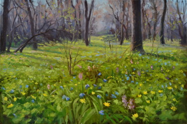 Pittura intitolato "Весенний лес" da Ruslan Kiprych, Opera d'arte originale, Olio