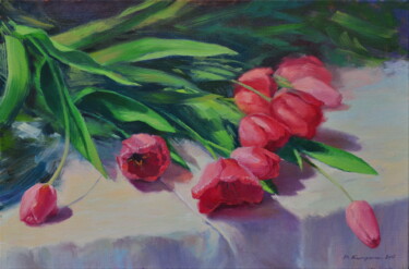 Картина под названием "Весенний букет" - Ruslan Kiprych, Подлинное произведение искусства, Масло