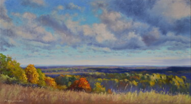 Картина под названием "Осенние горизонты" - Ruslan Kiprych, Подлинное произведение искусства, Масло