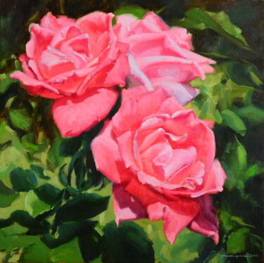 Картина под названием "Нежный розовый" - Ruslan Kiprych, Подлинное произведение искусства, Масло
