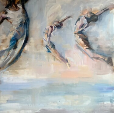 Картина под названием "Sunset" - Ruslan Nikankin, Подлинное произведение искусства, Масло Установлен на Деревянная рама для…