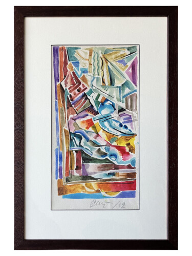 Pintura titulada "Abstract Watercolor…" por Ruslan Sayenko, Obra de arte original, Acuarela