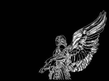Arts numériques intitulée "ANGEL OF THE DARKNE…" par Rs Lrt, Œuvre d'art originale, Travail numérique 2D