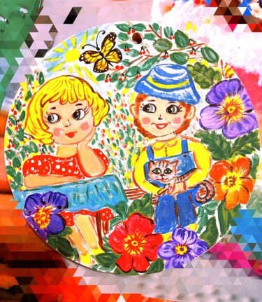Картина под названием "Дружба" - Ruslana Korenovska, Подлинное произведение искусства, Акрил