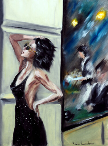 Картина под названием "Parisian Chic" - Ruslana Levandovska, Подлинное произведение искусства, Масло Установлен на Деревянна…