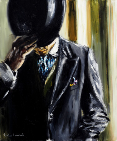 Картина под названием "Gentleman" - Ruslana Levandovska, Подлинное произведение искусства, Масло Установлен на Деревянная ра…